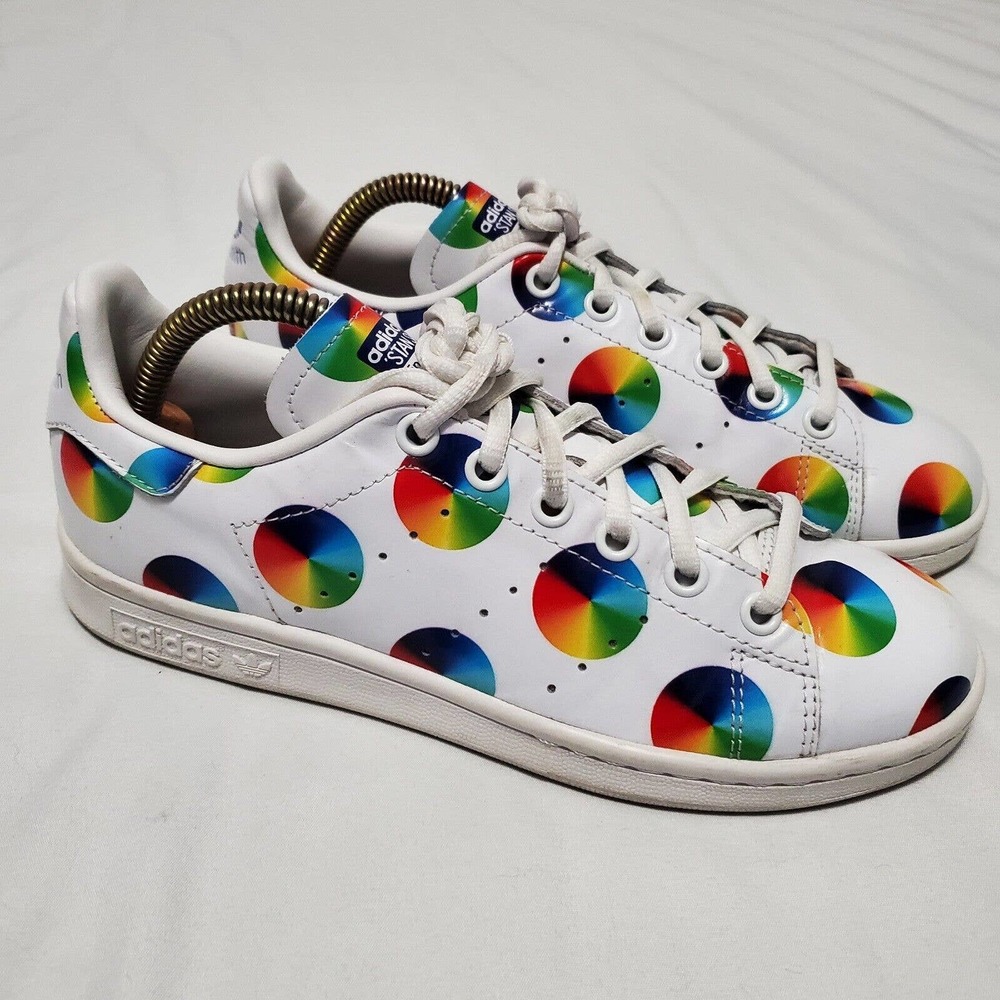 Adidas Originals Stan Smith Polka Dot Color Wheel Pride Sneakers S77367 Size 5